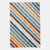 Diagonale veelkleurige strepen theedoek (Verticaal)
