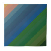 Diagonale zonneschermen voor landschapskleuren tegeltje (Voorkant)