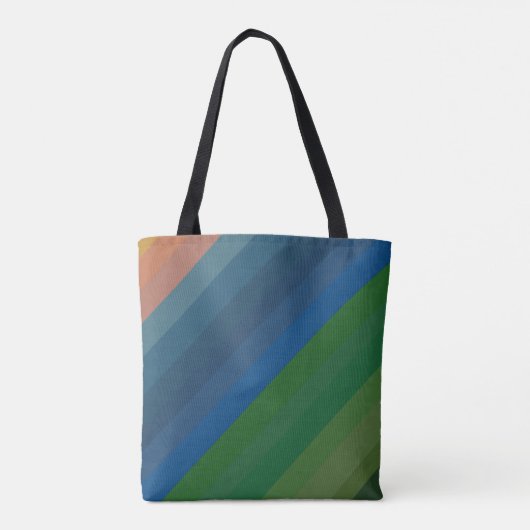 Diagonale zonneschermen voor landschapskleuren tote bag (Achterkant)