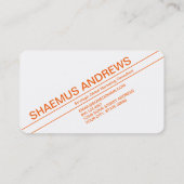 diagonale zonweringen verbrand sinaasappel visitekaartje (Achterkant)