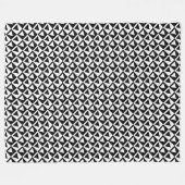 Diagonale zwart-witte driehoeken Patroonontwerp Fleece Deken (Voorkant (Horizontaal))