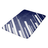 Diagonalen - Blauw en wit Badmat (Gekanteld)