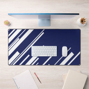 Diagonalen - Blauw en wit Bureaumat