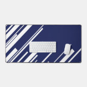 Diagonalen - Blauw en wit Bureaumat (Keyboard & Muis)