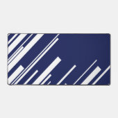 Diagonalen - Blauw en wit Bureaumat (Voorkant)