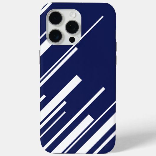Diagonalen - Blauw en wit Case-Mate iPhone Case (Achterkant)