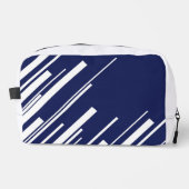 Diagonalen - Blauw en Wit Toilettasje (Voorkant)