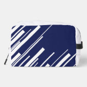 Diagonalen - Blauw en Wit Toilettasje (Achterkant)