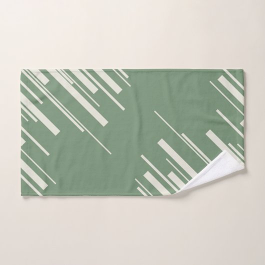 Diagonalen - Groen Bad Handdoek (Handdoek)