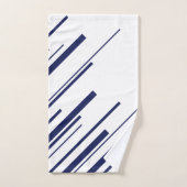 Diagonalen in blauw en wit bad handdoek (Handdoek)