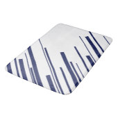 Diagonalen in blauw en wit badmat (Gekanteld)