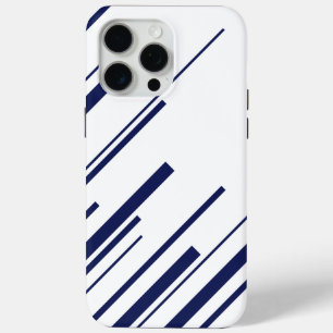 Diagonalen in blauw en wit iPhone 15 pro max hoesje