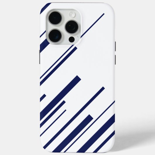 Diagonalen in blauw en wit Case-Mate iPhone case (Achterkant)