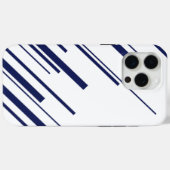 Diagonalen in blauw en wit Case-Mate iPhone case (Achterkant (horizontaal))