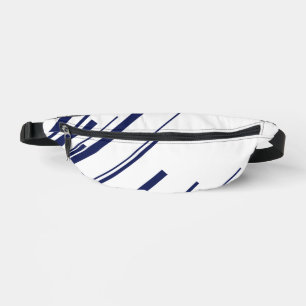 Diagonalen in blauw en wit heuptasje