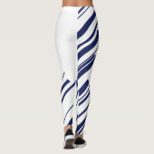 Diagonalen in blauw en wit leggings (Achterkant)