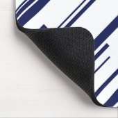 Diagonalen in blauw en wit muismat (Hoek)