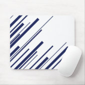 Diagonalen in blauw en wit muismat (Met muis)