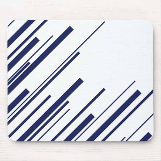 Diagonalen in blauw en wit muismat (Voorkant)