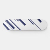 Diagonalen in blauw en wit persoonlijk skateboard (Horizontaal)