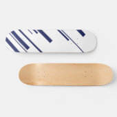 Diagonalen in blauw en wit persoonlijk skateboard (Horizontaal)