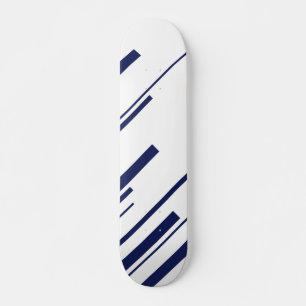 Diagonalen in blauw en wit persoonlijk skateboard