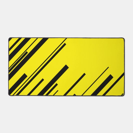 Diagonalen in Geel en Zwart Bureaumat (Voorkant)