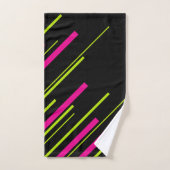 Diagonalen in Lime Green, Hot Pink en Black Bad Handdoek (Handdoek)