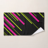 Diagonalen in Lime Green, Hot Pink en Black Bad Handdoek (Handdoek)