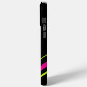 Diagonalen in Lime Green, Hot Pink en Black Case-Mate iPhone Case (Achterkant / Links)