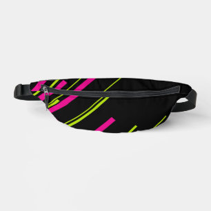 Diagonalen in Lime Green, Hot Pink en Black Heuptasje