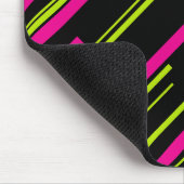 Diagonalen in Lime Green, Hot Pink en Black Muismat (Hoek)