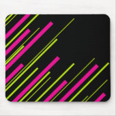 Diagonalen in Lime Green, Hot Pink en Black Muismat (Voorkant)