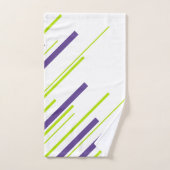 Diagonalen in Lime Groen en Paarse Bad Handdoek (Handdoek)