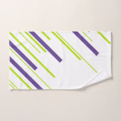 Diagonalen in Lime Groen en Paarse Bad Handdoek (Handdoek)