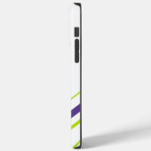 Diagonalen in Lime Groen en Paarse Case-Mate iPhone Case (Achterkant / Links)