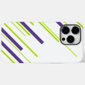 Diagonalen in Lime Groen en Paarse Case-Mate iPhone Case (Achterkant (horizontaal))