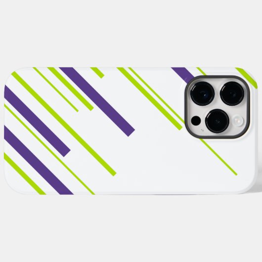 Diagonalen in Lime Groen en Paarse Case-Mate iPhone Case (Achterkant (horizontaal))