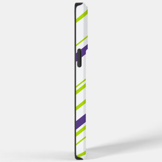 Diagonalen in Lime Groen en Paarse Case-Mate iPhone Case (Achterkant / Rechts)