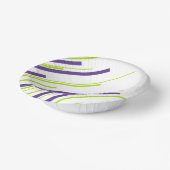 Diagonalen in Lime Groen en Paarse Papieren Kommen (Gebogen)