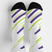 Diagonalen in Lime Groen en Paarse Sokken (Top)