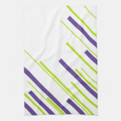 Diagonalen in Lime Groen en Paarse Theedoek (Verticaal)