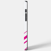 Diagonalen in Magenta en Wit Case-Mate iPhone Case (Achterkant / Links)