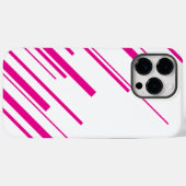 Diagonalen in Magenta en Wit Case-Mate iPhone Case (Achterkant (horizontaal))