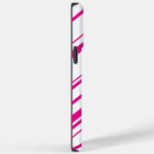 Diagonalen in Magenta en Wit Case-Mate iPhone Case (Achterkant / Rechts)
