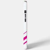 Diagonalen in Magenta en Wit Case-Mate iPhone Case (Achterkant / Links)