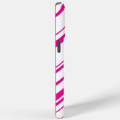 Diagonalen in Magenta en Wit Case-Mate iPhone Case (Achterkant / Rechts)