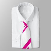 Diagonalen in Magenta en Wit Stropdas (Gebonden)