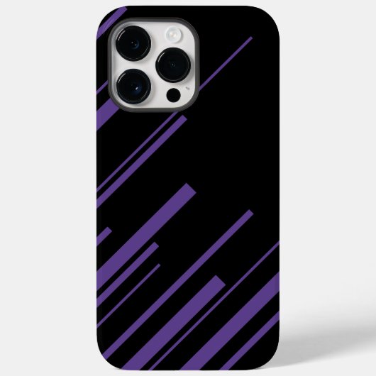 Diagonalen in Paars en Zwart Case-Mate iPhone Case (Achterkant)