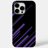 Diagonalen in Paarse en zwart Case-Mate iPhone Case (Achterkant)
